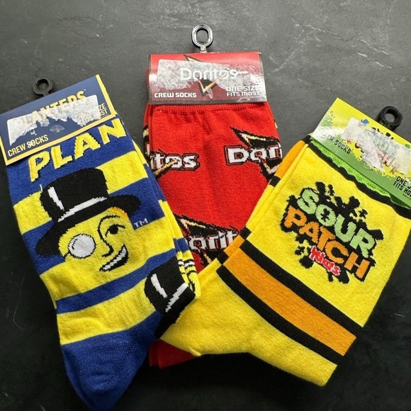 Planters, Doritos and Sour Patch Kids Crew Socks Set - Picture 1 of 2